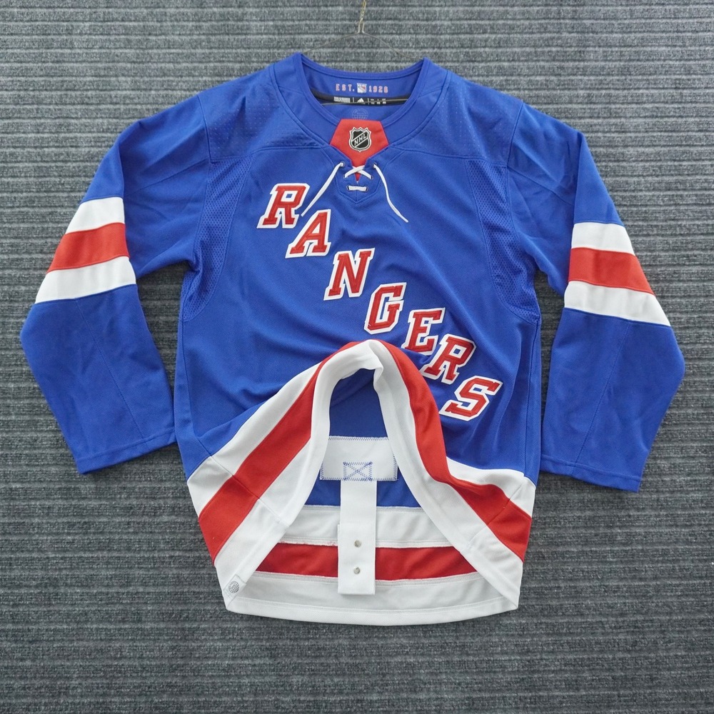 Adidas New York Rangers Hockey Jersey Mens 46 Blue Primegreen GT5616